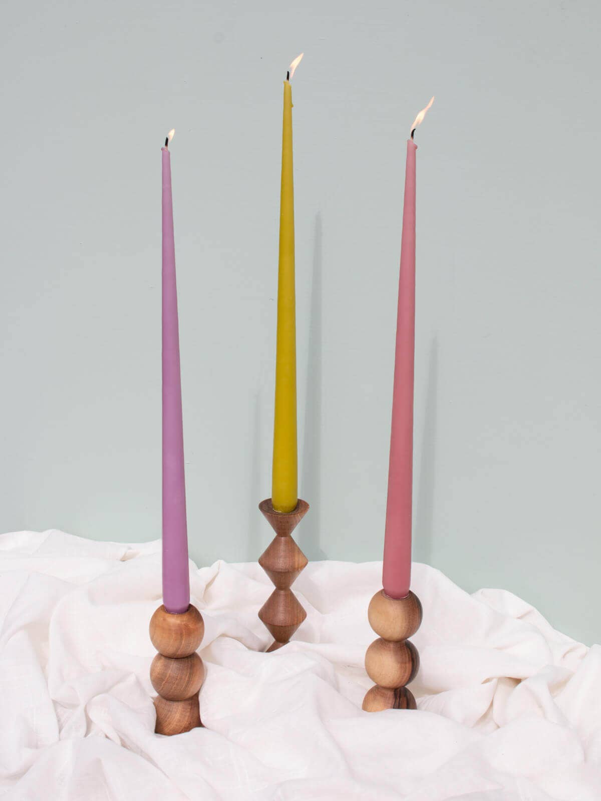 Walnut Wood Candlestick