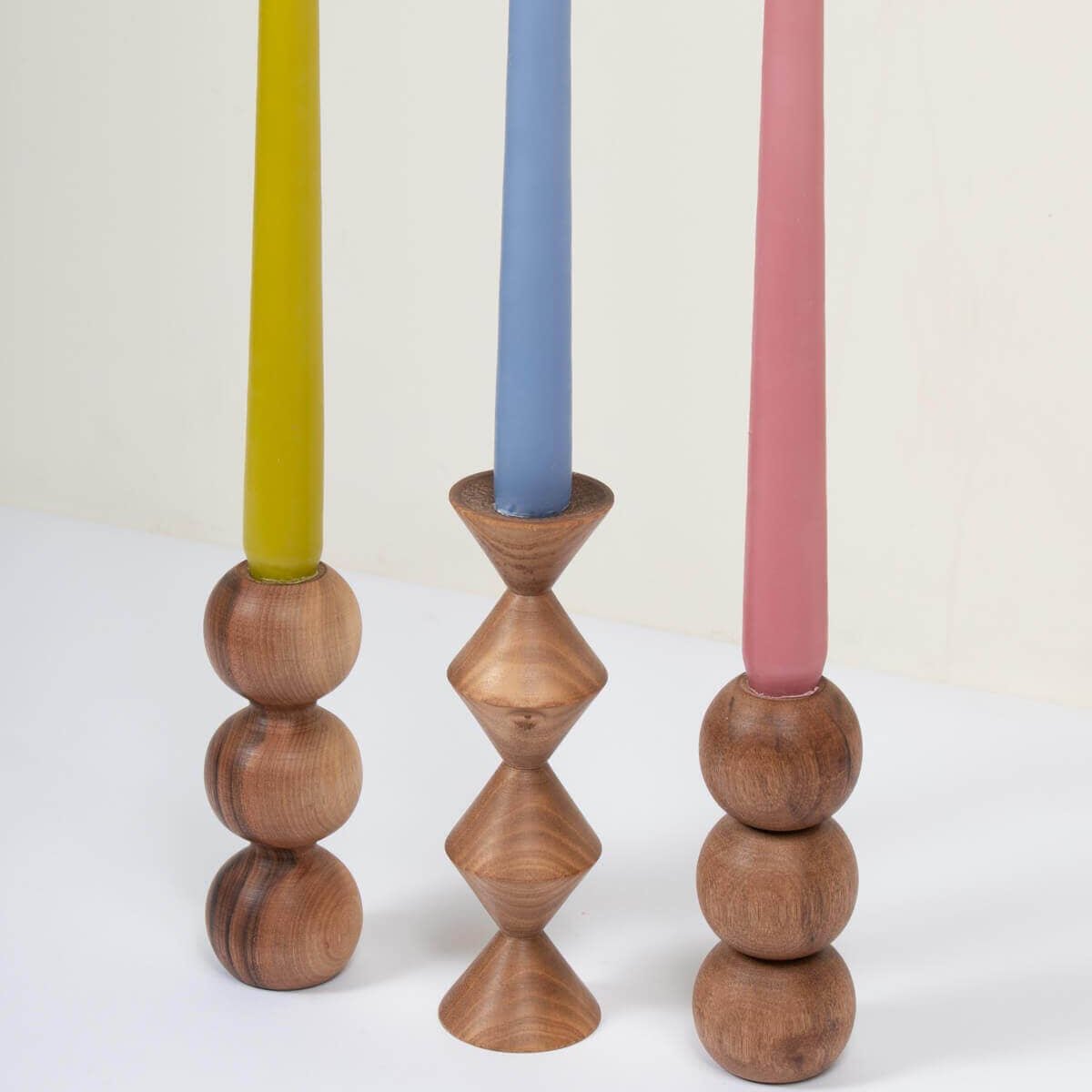 Walnut Wood Candlestick