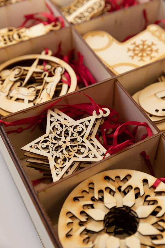 Wooden Star Tree Decoration